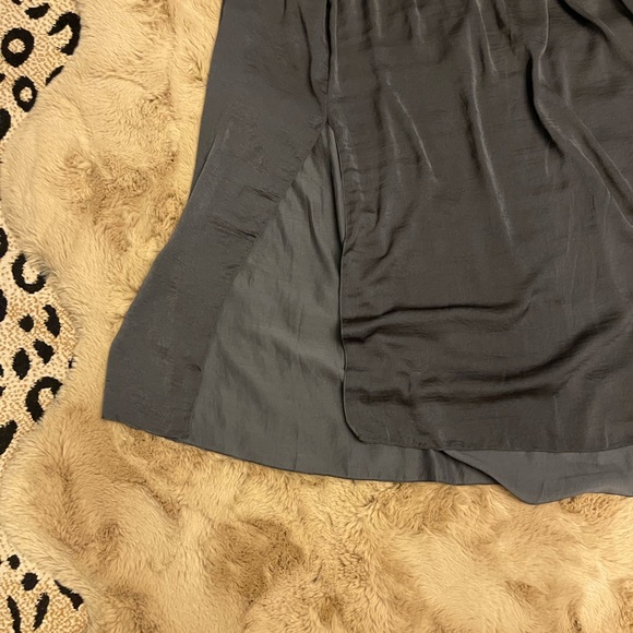 Grey Shiny Maxi Skirt - Picture 2 of 11